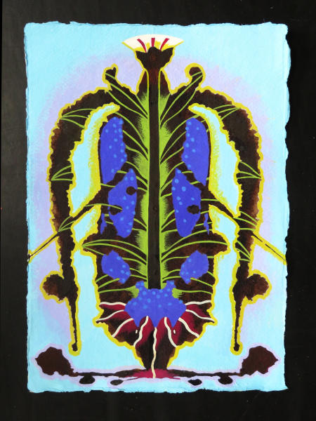 Who's Afraid of a Purple People Eater
2023
ink and acrylic on paper
11.5" x 8"