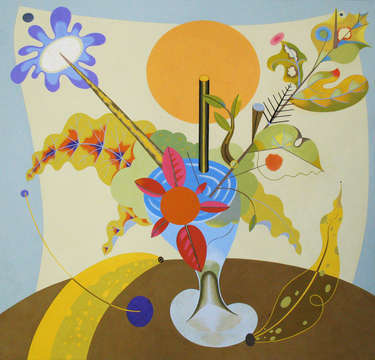 Like Life #12, 2010
casein on panel
18" x 18" 
