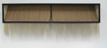 Fall , 1993
46" x 8.5" x 8"
human hair, wood