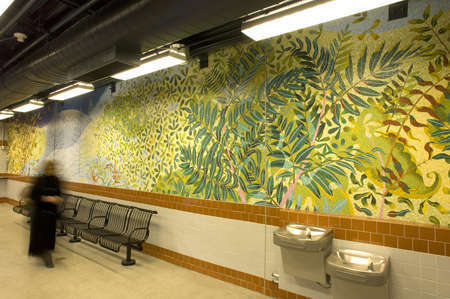 The Four Seasons 
2005
glass mosaic  7.5' x 41'
Larchmont, NY train station
MTA Arts for Transit program