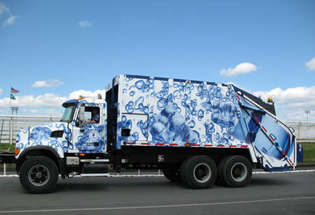 Cool Water
2007
Yonkers Art Truck project
Shrink-wrapped vinyl sanitation vehicle