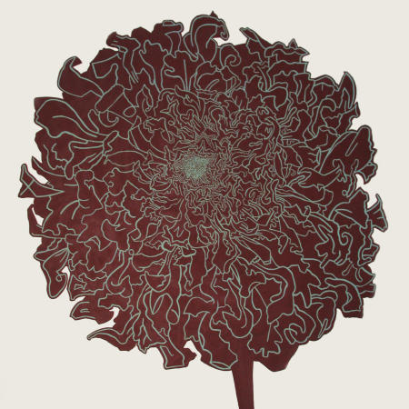 Zinnia (Violet Oxide), 2018
acrylic on paper
48" x 48"