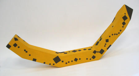 Because It Has a Peel #5 (Cubist Banana), 2018
acrylic, paper, modeling paste
9" x 2 " x 22"