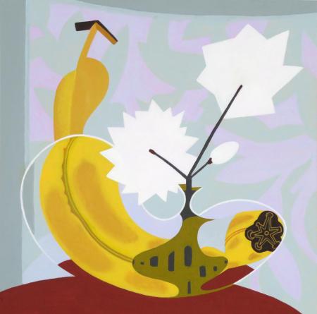 Reflected Banana #7, 2020
acrylic on panel
16" x 16"