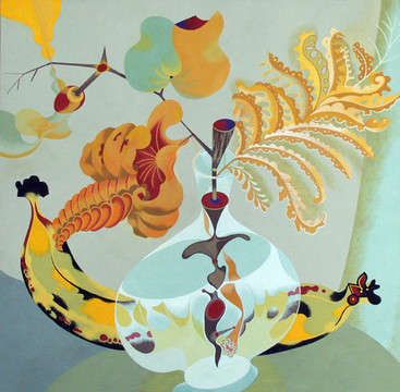 Like Life #1, 2009
casein on panel
18" x 18"